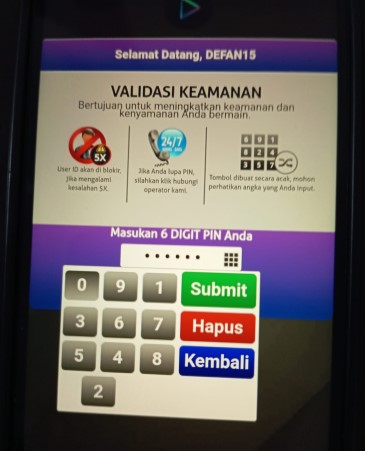 Halaman Menu Validasi Keamanan Situs Nirwanapoker 
