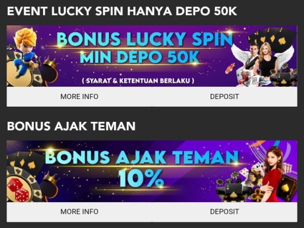 Tampilan Bonus Nirwanapoker