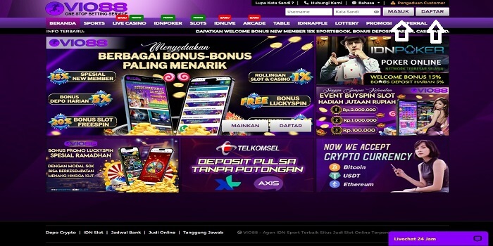 tampilan situs vio88